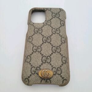 GUCCI Ophidia iPhone 12 mini Hard Snap Case Smartphone Gray Logo Fair